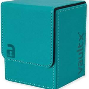 Vault X Premium Exo-Tec Deck Box - Large Size for 80+ Sleeved Cards - PVC Free Card Holder for TCG (Teal)