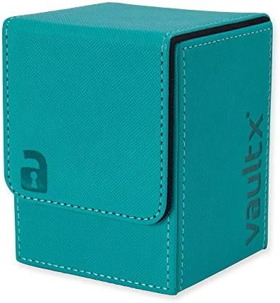 Vault X Premium Exo-Tec Deck Box - Large Size for 80+ Sleeved Cards - PVC Free Card Holder for TCG (Teal)