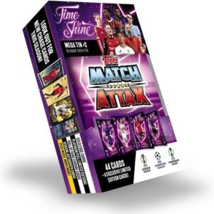 Topps Match Attax 24/25 - Mega Tin 'Time to Shine' - Tin 2 - contains 44 Match Attax cards plus 4 exclusive LE's - Cole Palmer, Jude Bellingham, Alejandro Grimaldo and Federico Dimarco!