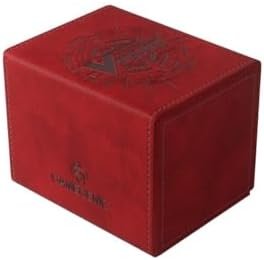 Gamegenic Cardfight!! Vanguard Nation's Vault | Premium Deck Box | Holds up to 50 Double-Sleeved Cards | Extra Drawer for Power Counters and Accessories | Dragon Empire - Red Color | Made