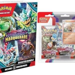 Pokémon TCG: Scarlet & Violet—Twilight Masquerade Booster Bundle (6 Boosters) & TCG: Scarlet and Violet Triple Pack - Arcanine (3 Boosters and Foil Promo Card)