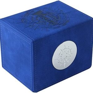 Gamegenic Cardfight!! Vanguard Nation's Vault | Premium Deck Box | Holds up to 50 Double-Sleeved Cards | Extra Drawer for Power Counters and Accessories | Dark States - Blue Color | Made