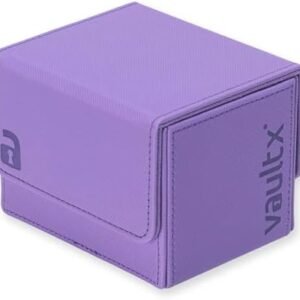 Vault X Exo-Tec Modular Sideloading Deck Box Module for 100+ TCG Cards. Detachable Magnetic Lid Fits Commander & Trading Card Decks (Purple)