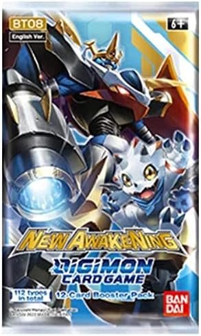 BANDAI 2022 Digimon English TCG New Hero [BT08] Booster Box - 24 Packs or 12 Cards Each!, Multicolor, (BCL2611042)