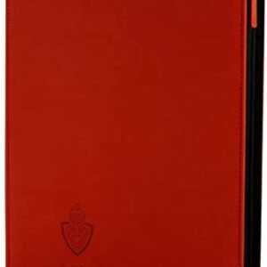 Card Guardian - 9 Pocket Premium Binder with Zipper for 360 cards - side loading pockets for Trading Card Games TCG (Red)