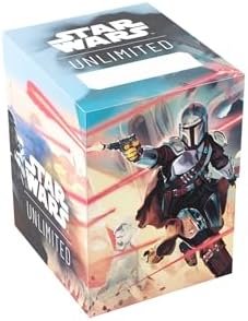 Gamegenic Star Wars Unlimited SOFT CRATE - Full-Colour Printed & Officially Licensed Durable Deck Box, Holds 60 Double-Sleeved Cards, Perfect for TCGs and LCGs, Mandalorian/Moff Gideon Design, Made