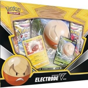 PoKéMoN TCG: Hisuian Electrode V Box (2 Foil Promo Cards, 1 Foil Oversize Card & 4 Booster Packs)