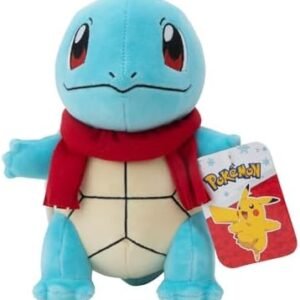 Pokémon Official & Premium Quality 8-inch Holiday Squirtle Plush with Red Scarf - 8-Inch Squirtle Plush with Unique Accessory