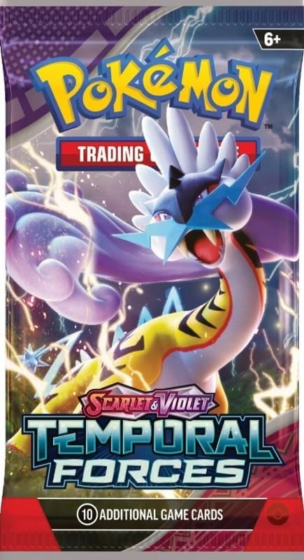 Pokémon | Pokemon TCG: Scarlet & Violet Temporal Forces Booster Packs x4 | Card Game | One of Each Art + TitanCards Toploader