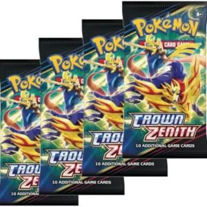 Pokémon | Pokemon TCG: Sword & Shield Crown Zenith Booster Packs x4 | Card Game | English Edition + TitanCards Toploader