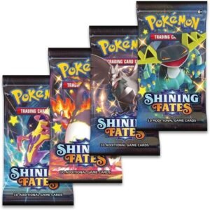 Pokémon | Pokemon TCG: Sword & Shield Shining Fates Booster Packs x4 | Card Game | One of Each Art + TitanCards Toploader