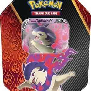 Pokémon TCG: Divergent Powers Tin – Hisuian Typhlosion V (1 Foil Card & 4 Booster Packs)