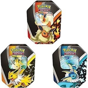 Pokémon TCG: Eevee Evolutions Tin 2021 (one supplied)