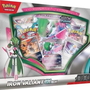 Pokémon TCG: Iron Valiant ex Box (1 Foil Promo Card, 1 Oversize Foil Card & 4 Booster Packs)