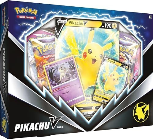 Pokémon TCG: Pikachu V Box (2 Foil Promo Cards, 1 Foil Oversize Card & 4 Booster Packs)