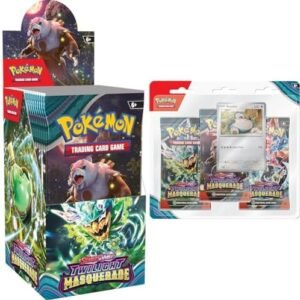 Pokémon TCG: Scarlet & Violet—Twilight Masquerade Booster Display Box (18 Boosters) & TCG: Scarlet & Violet—Twilight Masquerade 3-Pack Blister: Snorlax (3 Booster Packs & 1 Foil Promo)