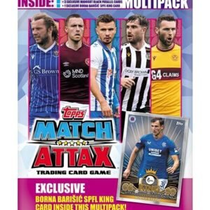 SPFL Match Attax 2024 - Multipack (Ice) - with 45 Match Attax cards including 3 exclusive random 'Midnight Black' parallel cards and an exclusive Borna Barišić SPFL King card.