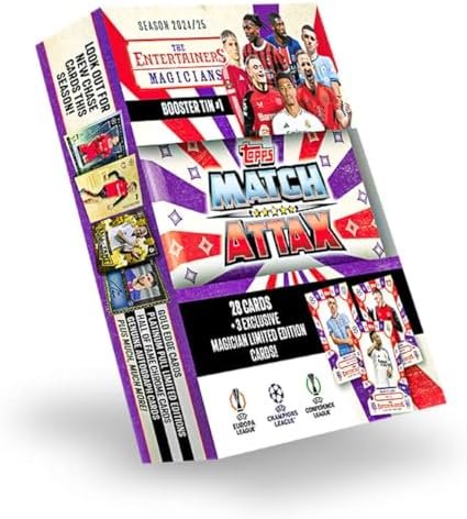 Topps Match Attax 24/25 - Booster Tin - Magicians - contains 28 Match Attax cards plus 3 exclusive 'Magician' LE's - Phil Foden, Florian Wirtz and Vini Jr!