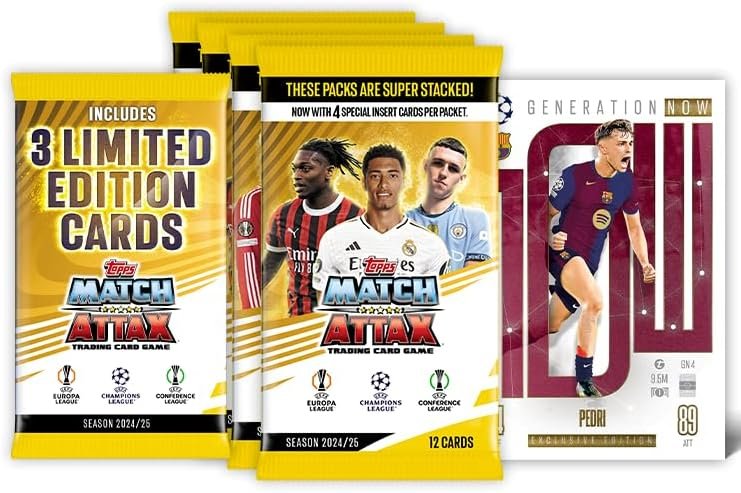 Topps Match Attax 24/25 - Eco Mega Multipack (Reduced Packaging Version) - contains 48 Match Attax cards, 3 random LE's plus a Generation Now LE.