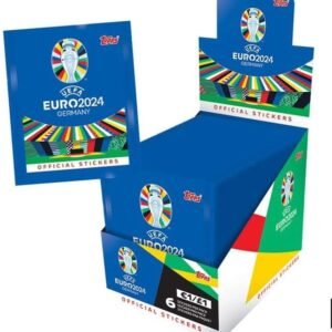 Topps Official Euro 2024 Sticker Collection - Full Box (100 packets). 6 stickers per packet (600 stickers)