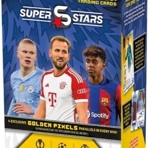 Topps UCC Superstars 23/24 - Value Box - 8 packets of UEFA Superstars 2024 including 4 Golden Pixel Parallel cards (8 cards per packet/64 cards)