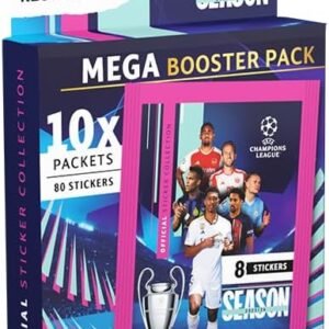 Topps UEFA Champions League Stickers 23/24 - Mega Booster Pack (10 packets/80 stickers)