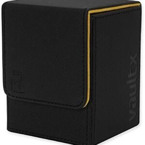 Vault X Premium Exo-Tec Deck Box - Large Size for 80+ Sleeved Cards - PVC Free Card Holder for TCG (Electric Yellow)