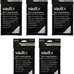 Vault X Soft Trading Card Sleeves - 40 Micron High Clarity Penny Sleeves for TCG (1000 Pack)