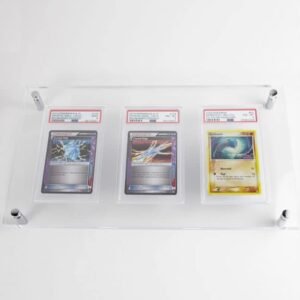 Acrylic Triple PSA Stand Wall Mount for 3x PSA Graded Cards + TitanCards® Toploader