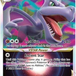 Aerodactyl VSTAR 093/196 Rare VSTAR Pokemon Card (Sword & Shield Lost Origin) + 1x TitanCards® Toploader