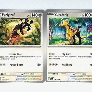 Farigiraf 155/193 - Paldea Evolved - Pokemon Evolution Set - 2 Card Lot - Scarlet & Violet