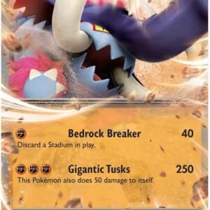 Great Tusk ex 123/198 Rare Double Pokemon Card (Scarlet & Violet Base) + 1x TitanCards® Toploader