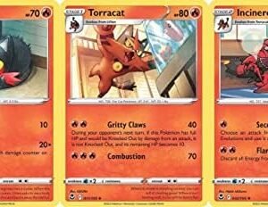 Incineroar 32/195- Silver Tempest - Pokemon Evolution Card Set - Rare 3 Card Lot