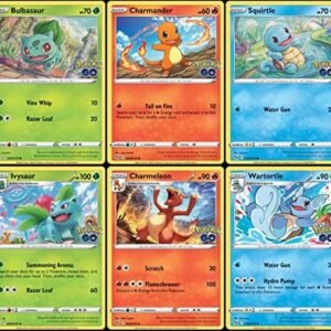 Ivysaur Charmeleon Wartortle - Pokemon Go Card Lot - 002/078-009/078-016/078 - Kanto Starters