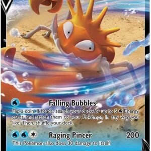 Kingler V 028/172 Ultra Rare Pokemon Card (SWSH Brilliant Stars) + 1x TitanCards® Toploader