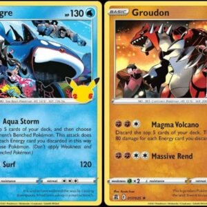 Kyogre & Groudon - Pokemon Celebration Card Lot - Legendary Holo Foil - 017/025 & 003/026