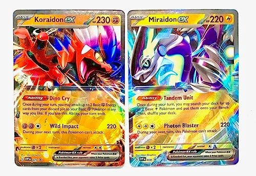 Miraidon Ex & Koraidon Ex - Scarlet & Violet - Pokemon Card Lot - SVP028 & SVP029 - Black Star Promo