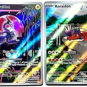 Miraidon & Koraidon - Scarlet & Violet - SVP013 - SVP014 - Black Star Promo Pokemon Card Lot - Illustrator Holo Foil