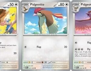 Pidgeot 018/165 - Pokemon 151 - Evolution 3 Card Lot - Pidgey Pidgeotto