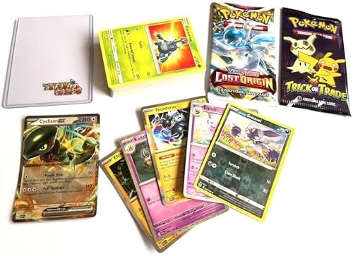 Pokemon 50 Card Bundle - 50 Pokemon Cards incl 1 Guaranteed Ultra Rare, 5 Holo Foil Cards, an official Booster Pack & Mini Bonus Pack + TitanCards® Toploader