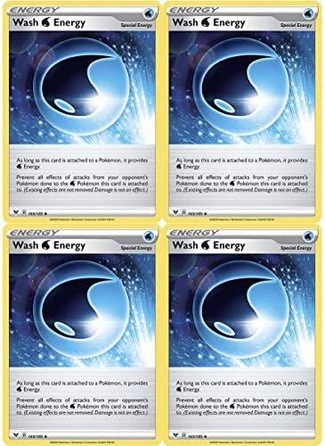 Pokemon Special Energy Set - Wash Energy 165/185 - Sun Moon Vivid Voltage - x4 Card Lot