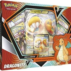 Pokémon TCG: Dragonite V Box (1 Foil Promo Cards, 1 Foil Oversize Card & 4 Booster Packs)