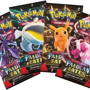 Pokemon TCG Paldean Fates Booster Packs x4 (One of Each Artwork) + TitanCards® Toploader