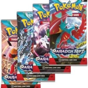 Pokemon TCG Scarlet & Violet Paradox Rift Booster Packs x4 | Each Pack Contains 10 Pokémon Cards | One of Each Artwork + TitanCards Toploader