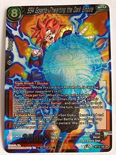 SS4 Gogeta, Thwarting the Dark Empire BT14-129SR Dragon Ball Super Card Game Promo + TitanCards Toploader