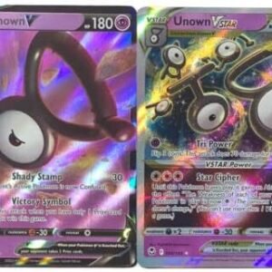 Unown V & Vstar 065/195- Silver Tempest - Pokemon Ultra Rare Card Lot - 2 Card Set