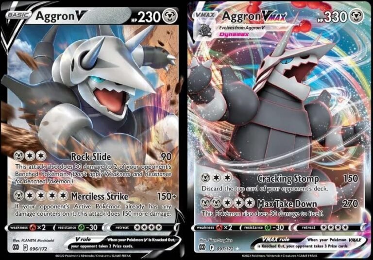 Aggron V & Vmax 097/172 Brilliant Stars - Ultra Rare Pokemon Card Lot