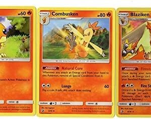 Blaziken 6/70 - Pokemon Evolution Card Set - Dragon Majesty - Combusken Torchic - Rare 3 Card Lot