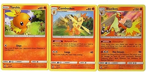 Blaziken 6/70 - Pokemon Evolution Card Set - Dragon Majesty - Combusken Torchic - Rare 3 Card Lot