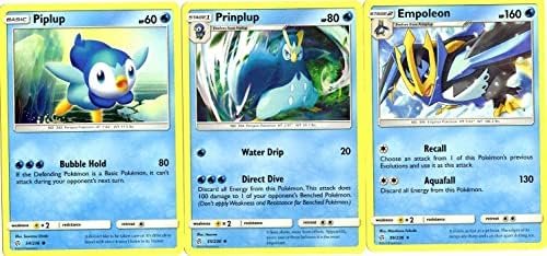 Empoleon 56/236 - Sun Moon Cosmic Eclipse - Pokemon Evolution Card Lot - Prinplup Piplup